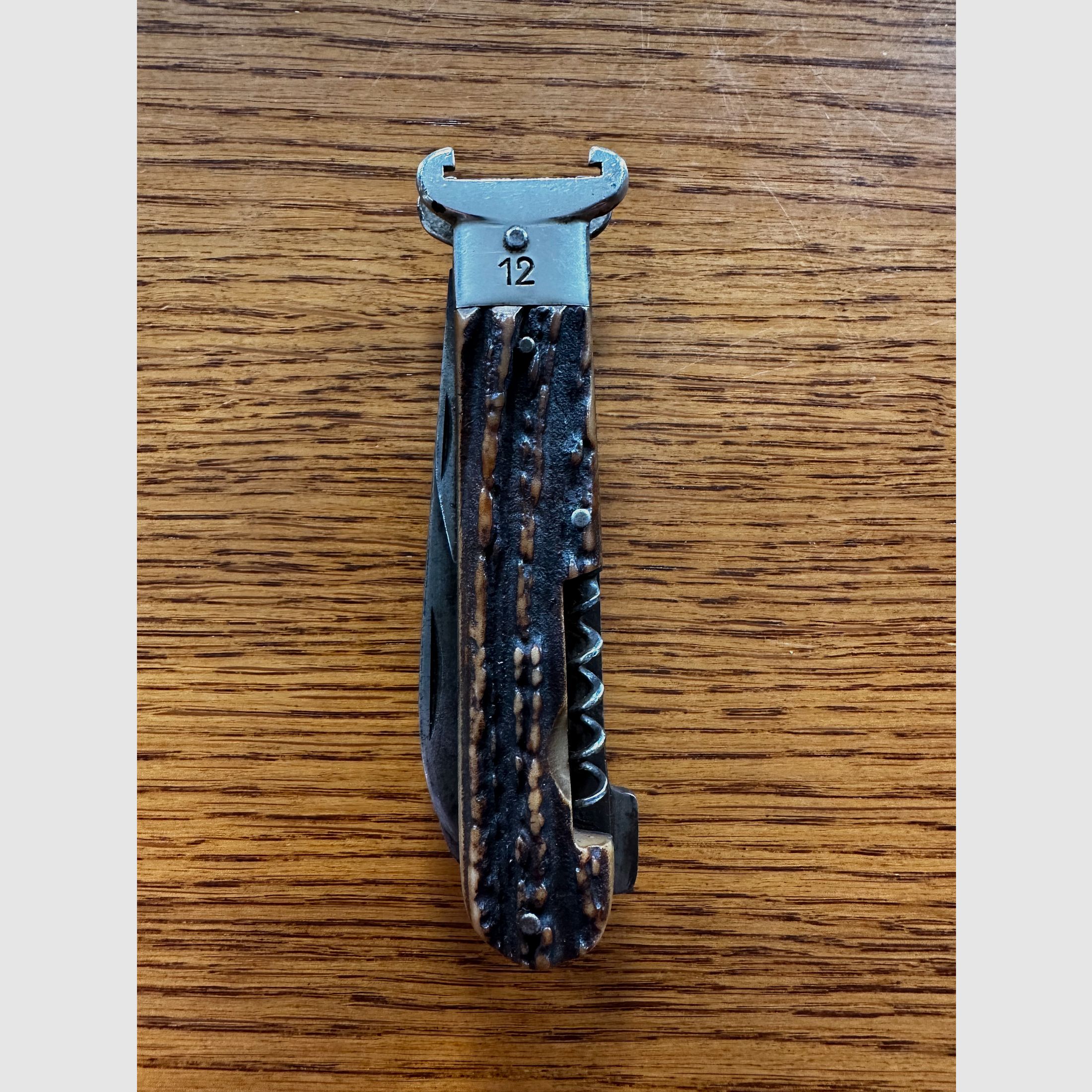 Hunting knife folding knife cartridge extractor caliber 12 and 16 Leegebruch GML DDR pocket knife