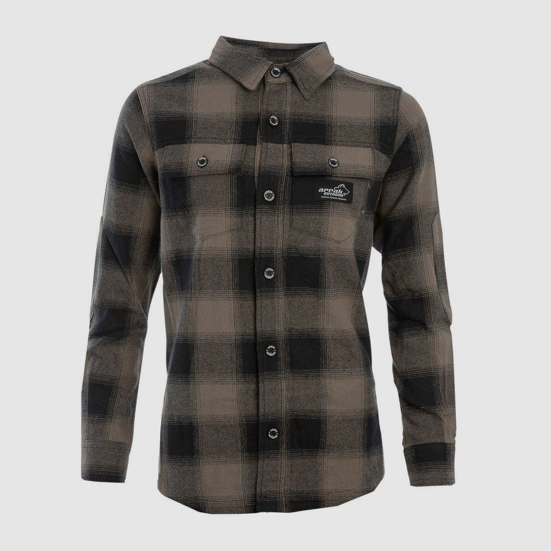 Arrak Outdoor Flanellhemd Damen Braun/Schwarz 4XL