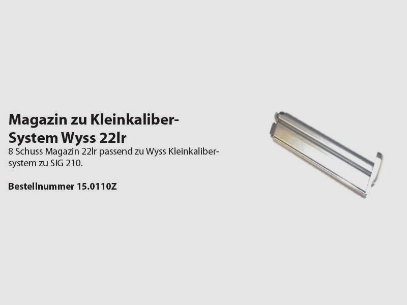 Wyss Magazin zu KK System .22LR SIG P210
