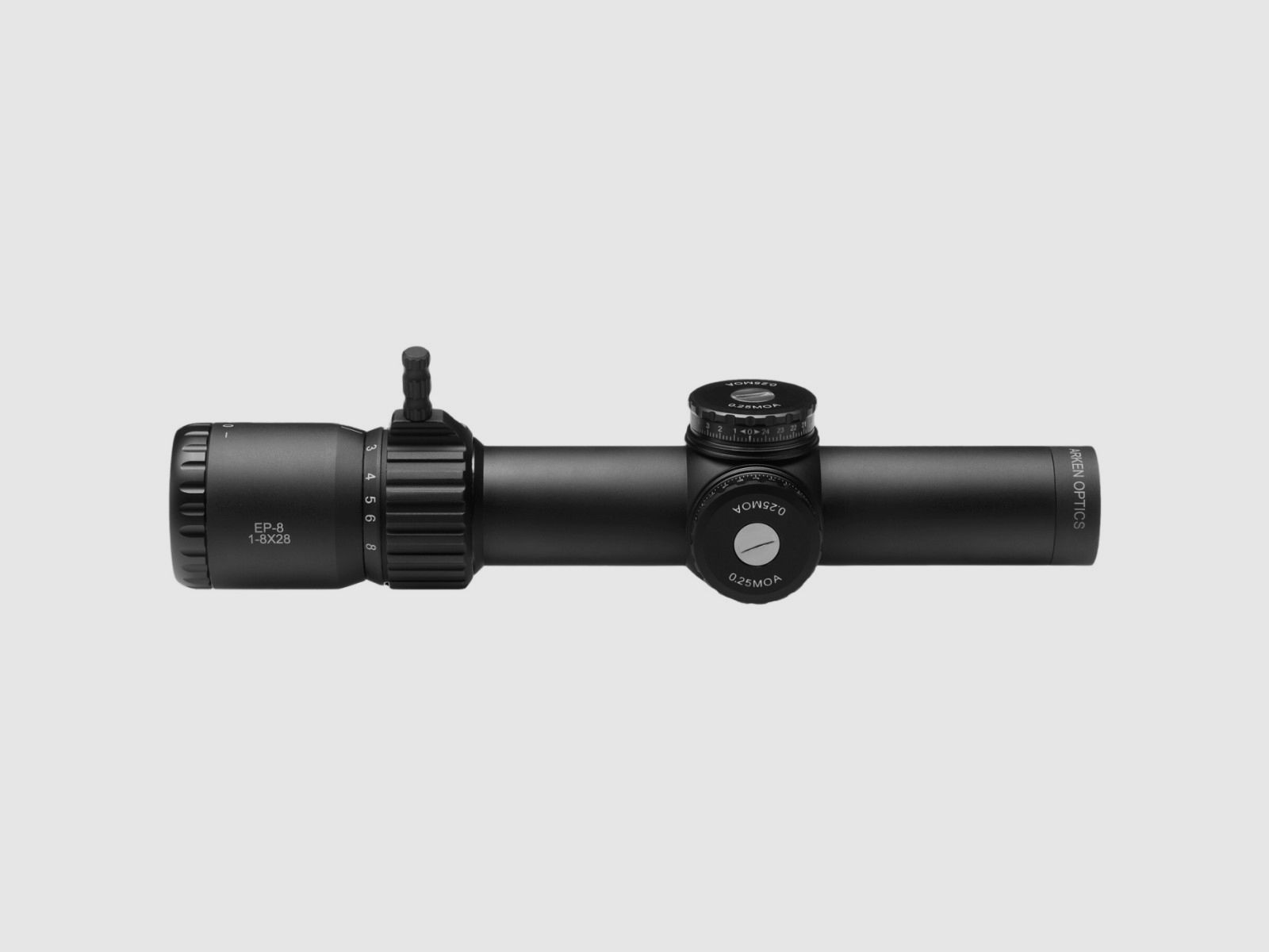 Arken – cannocchiale da puntamento per tiro dinamico EP8 1-8x28 FFP IR KLBOX MOA – EP8-18KLB, immagine 1 di 10
