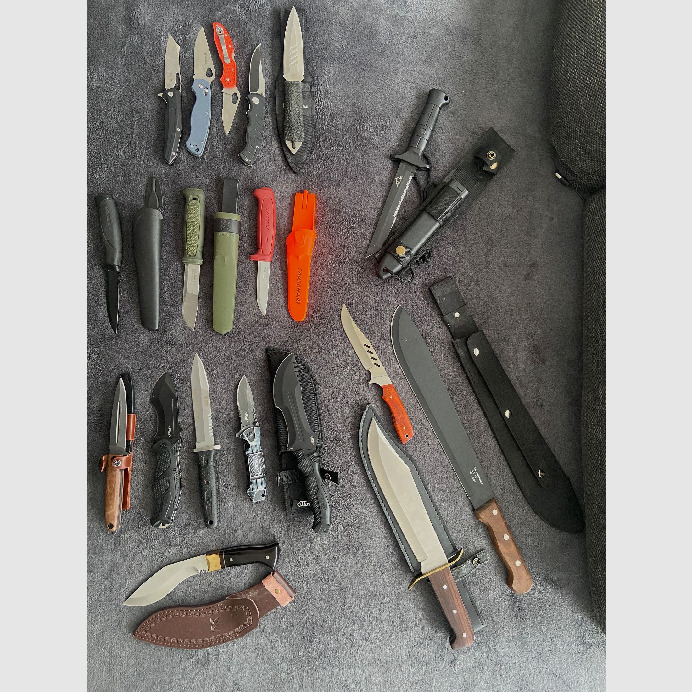 Große Messer-Sammlung aus Erbe (18-teilig) – Walther, Morakniv, Herbertz u.m. – ab 150€!