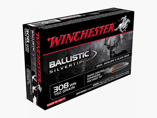 Winchester Ballistic Silvertip .308 Win. 150GR Rapid Controlled Expansion Polymer Tip 20 Patronen