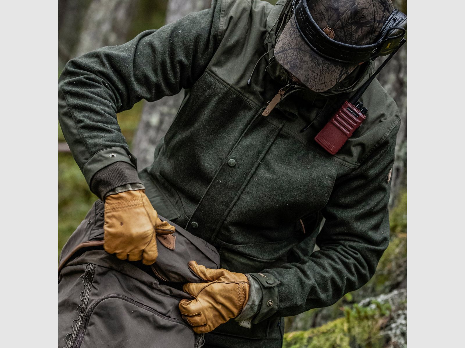 FJÄLLRÄVEN Lappland Camo Cap Dark Olive Camo
