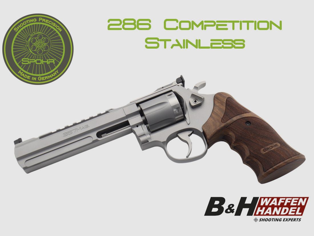  SPOHR  286 Competition Stainless 6 Zoll Revolver Made in Germany 6"