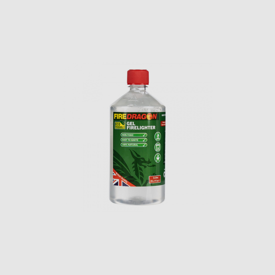 BCB Fire dragon Brennstoff Gel 1 Liter - umweltfreundlich - bei jedem Wetter - für Grill und Kocher