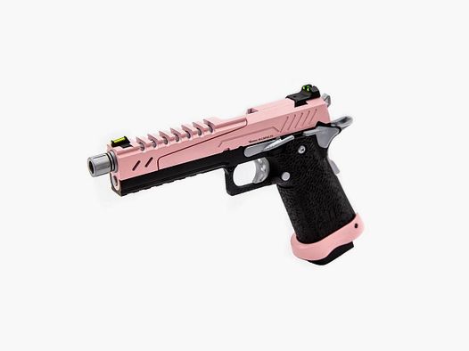 GBB Gas Replica Hi-Capa 5.1 SPLIT Vorsk - 1,0 Joule - Ontwerp Roze Zwart Chroom - Prestaties en Realisme