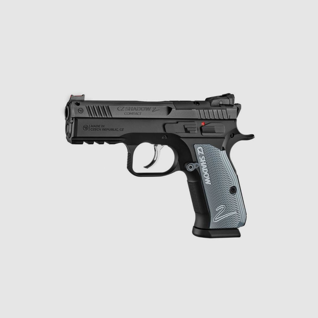 CZ Shadow 2 Compact Pistool, Grijs, 9×19, 15 Schoten, 2 Magazijnen, Optic Ready, afbeelding 1 van 3
