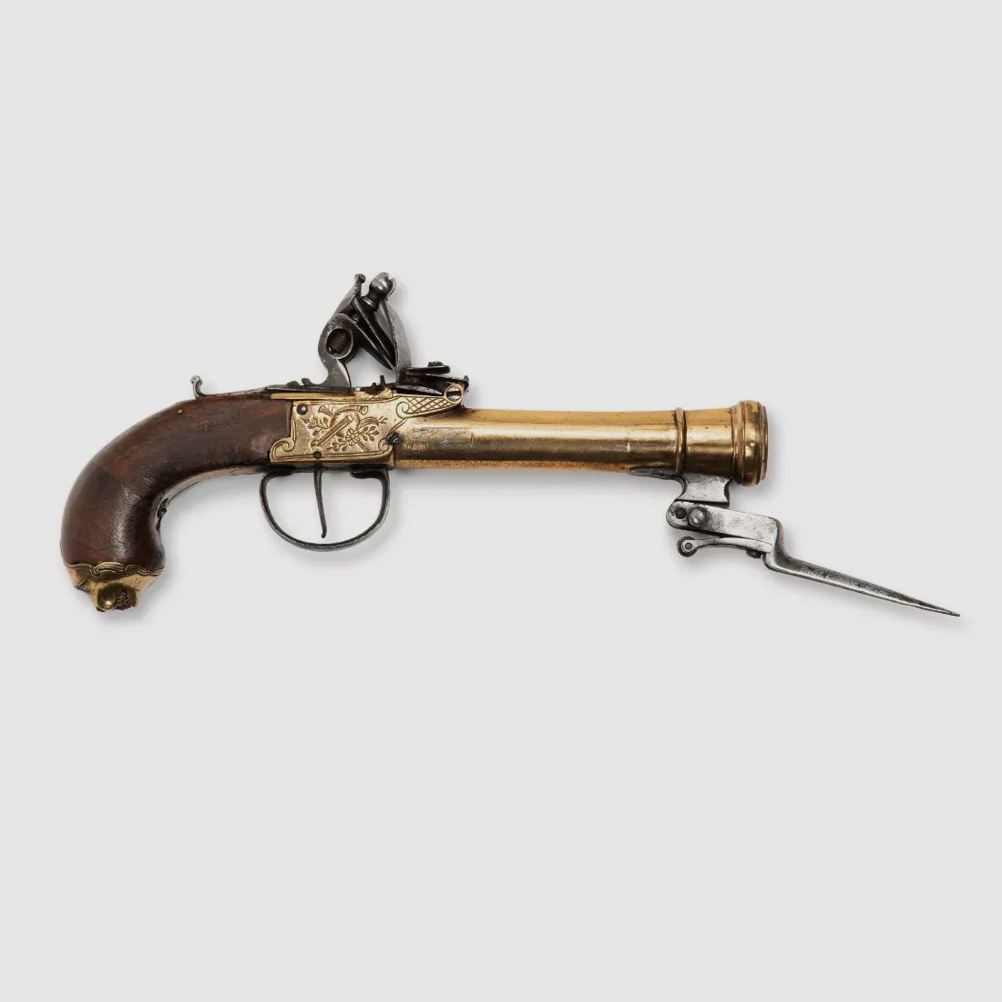 Steinschloss Pistole Tromblon Antik