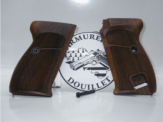 Plaquettes bois quadrillées pour pistolet Walther P38