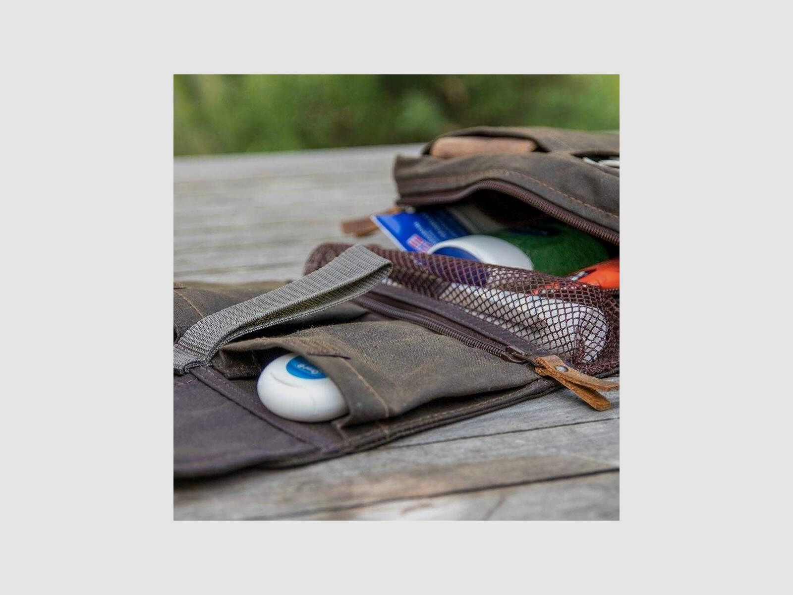 STEINKAUZ Necessaire / Waschtasche „Cultus“, Wax-Oliv, Bild 6 von 7