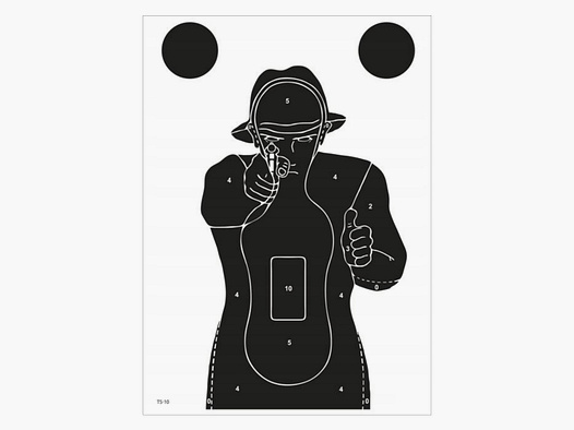 TS-10 Silhouette Zielscheibe – Schwarz, 10stk.