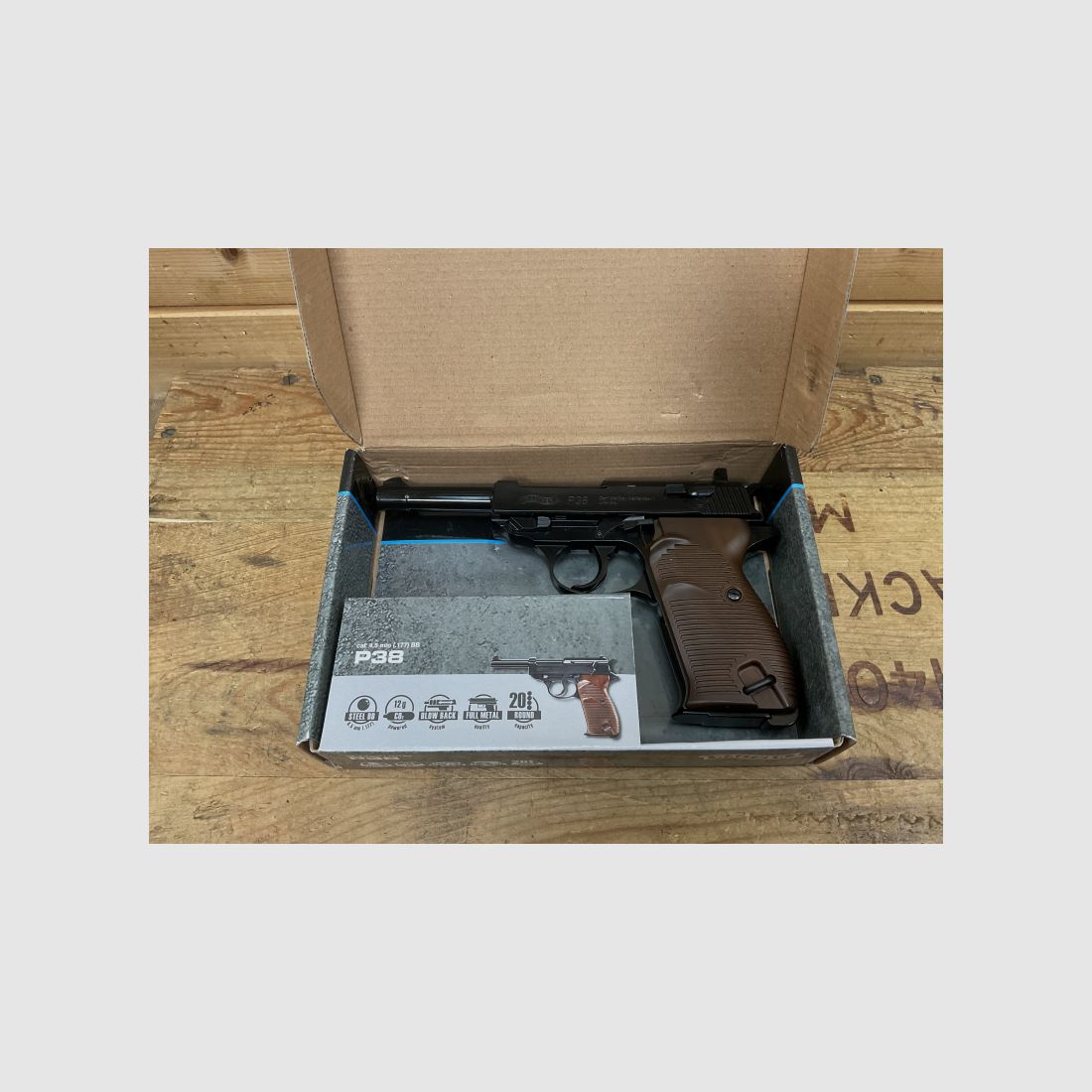 Walther P38 CO2, Kal.4,5mm BB, BlowBack, Voll Metall!!!