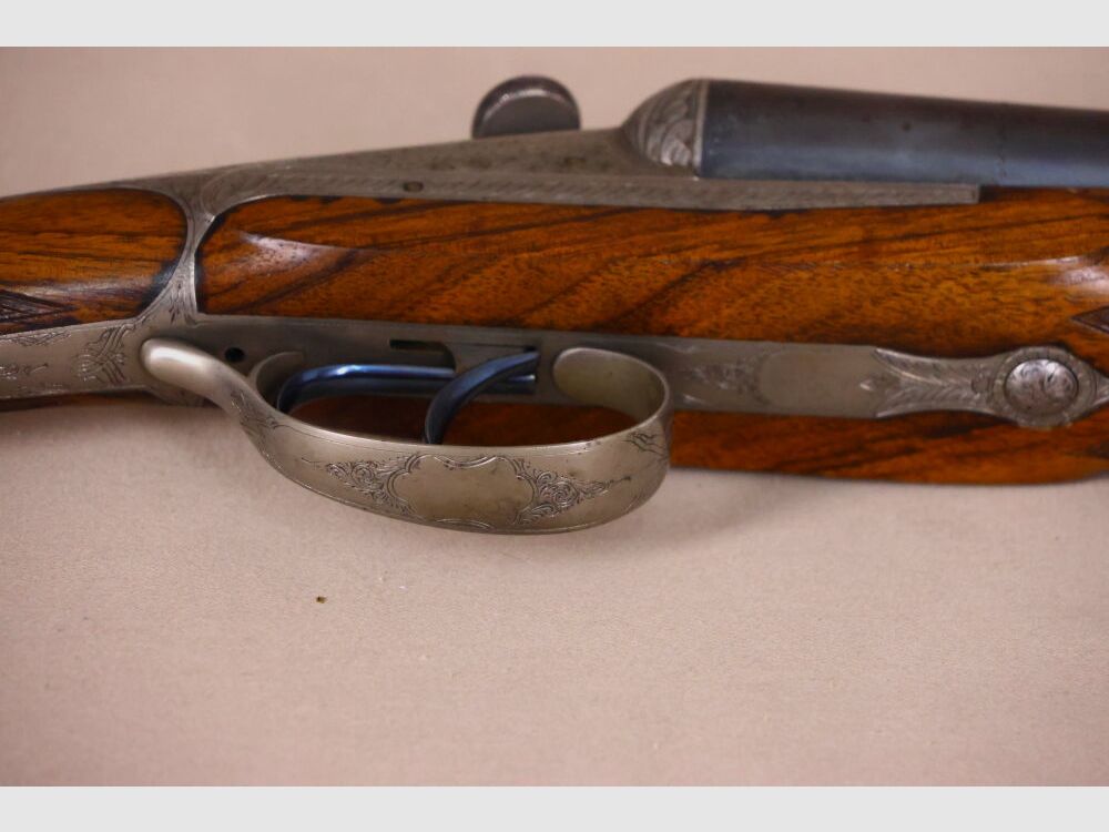 Darné ; St. Etienne Querflinte // tolle Gravur // gebläute Abzüge // honigf. Schaft // TOP