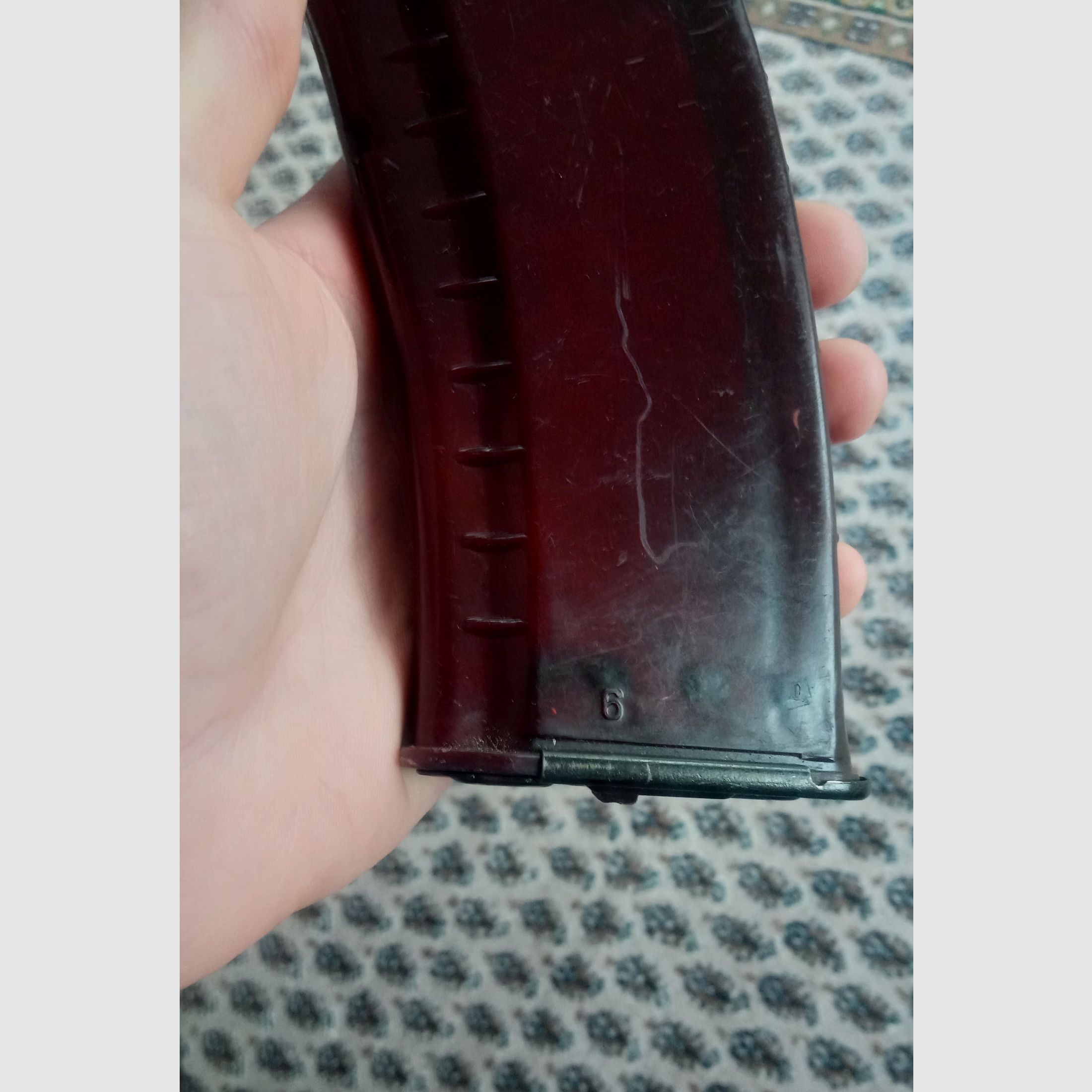 AK74 Tula Plum Deko Magazin (unbrauchbar/deaktiviert) für Yunker AKS-74u der russ-guns-de MWM Gillmann GmbH // Co2 AKSU Krinkov