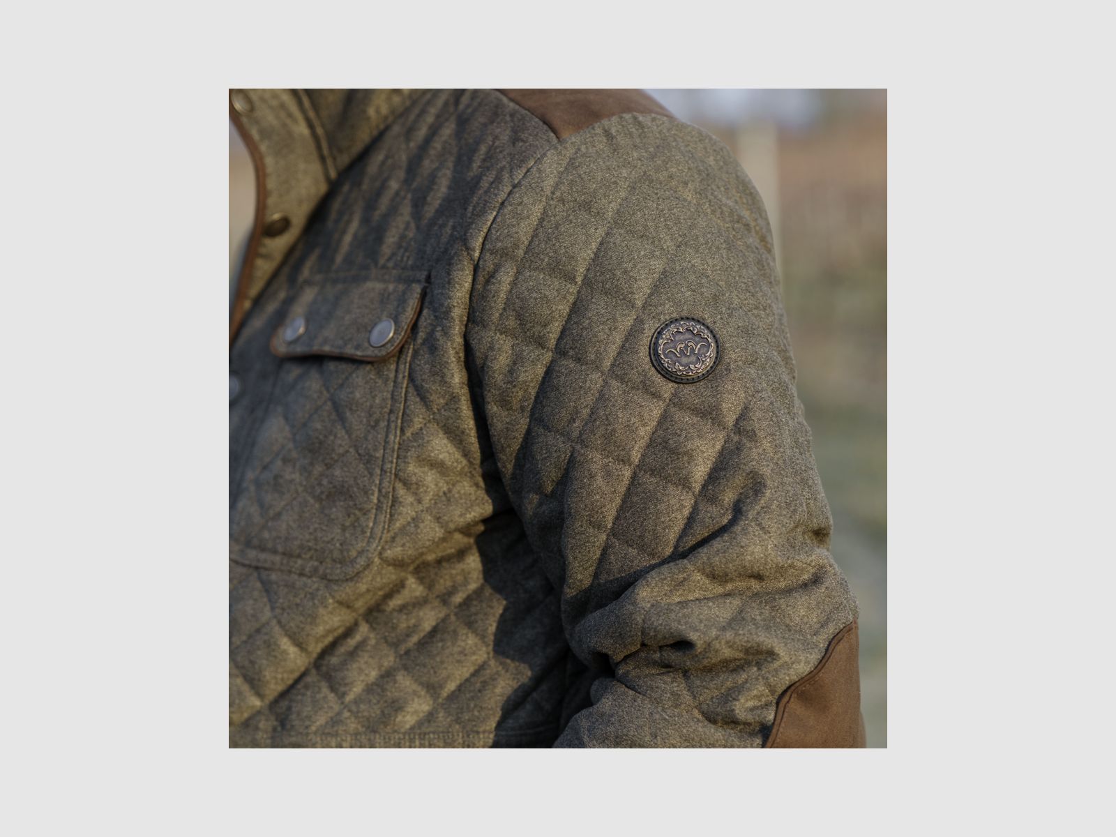 BLASER Men's Vintage Jacket Miles Olive Melange - Black