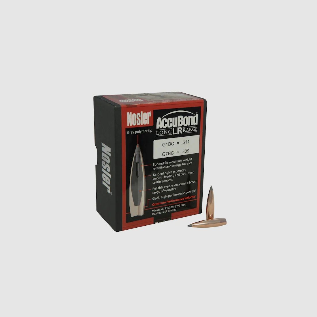 Nosler Bullet Accubond Long Range 7mm/.284 150GR SPBT 100 pieces