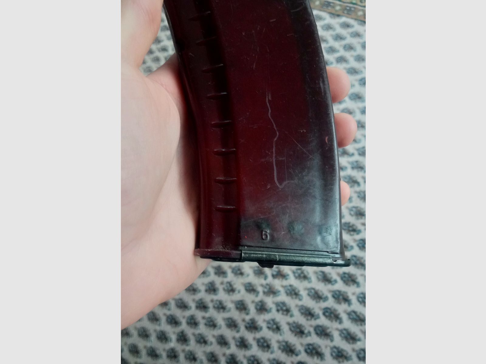 AK74 Tula Plum Deko Magazin (unbrauchbar/deaktiviert) für Yunker AKS-74u der russ-guns-de MWM Gillmann GmbH // Co2 AKSU Krinkov