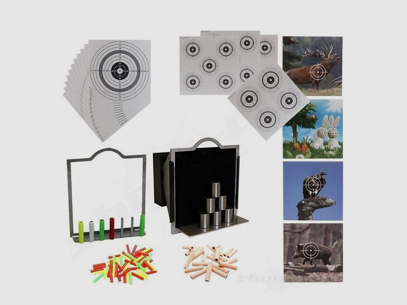 shoot-club GmbH Target Super Set 3 in 1 Sistema di Cattura Proiettili a Funnello -