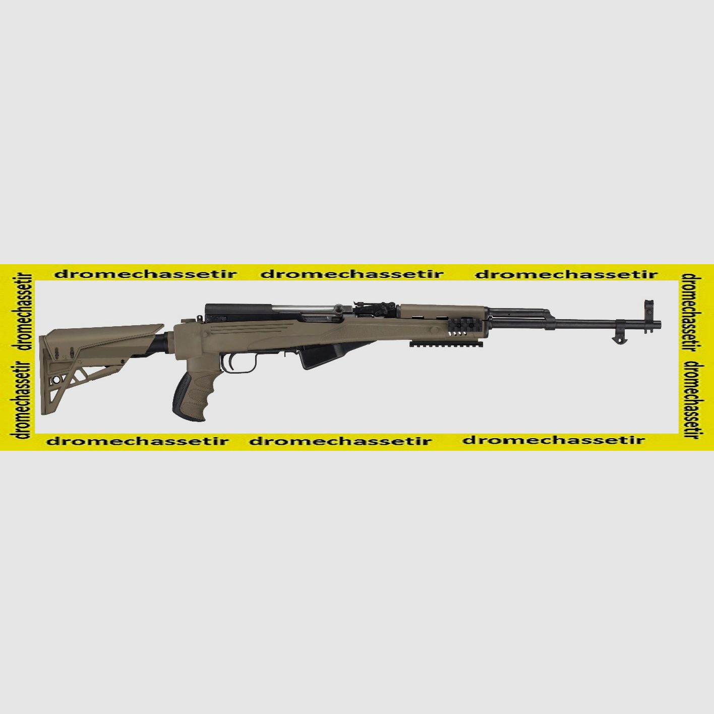 Folding Tactical Stock ATI Strikeforce for SKS, with Picatinny Rail, FDE, image 2 of 2