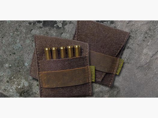 Waldkauz Filzpatronenetui 5er Büchse Jagdzubehör