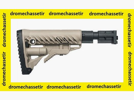 Taktischer Schaft, verstellbar, 6 Positionen mit Dämpferrohr, FAB DEFENSE für VZ58, Farbe TAN