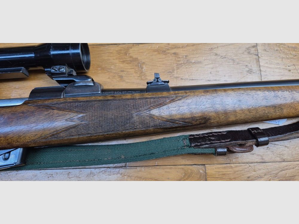 Sehr schöne Jagdgewehr Krico 700 Jagdmatch — Kal. .222 Rem — Herstellung Kriegeskorte in Stuttgart — Deutscher Stecher — Hensoldt Wetzlar Diatal 4X32 auf 100% Stahl-Turm-Montage — Sehr schöner Nussbaumholz hoher Grad — Exzellente Mechanik — Exzellenter Abzug — Sehr schöner Lauf fast neu – TBE/TBE+, Bild 8 von 38