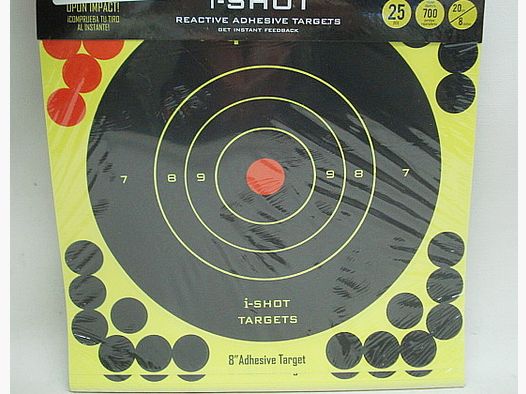 Zielscheibe I-Shot 20x20cm - 25-erPack Aufkleber