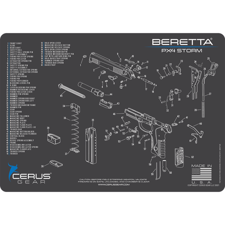 Cerus Gear Reinigungsmatte Spaccato Beretta PX4 Store, Bild 1 von 2
