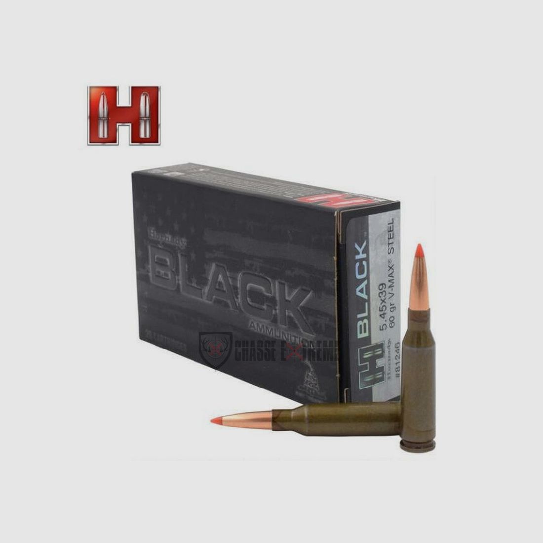 20 Patronen HORNADY V-Max Black Kal. 5.45x39 60 gr