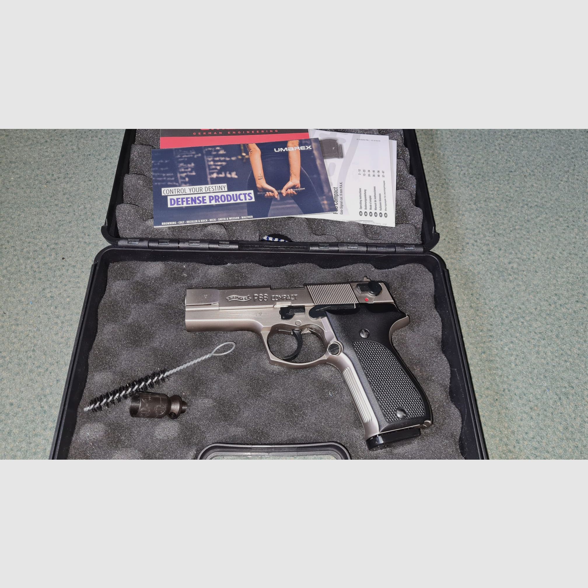 Walther P88 Schreckschuss Pistole 9mm P.A.K. bicolor/vernickelt