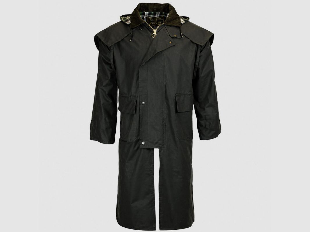 Walker and Hawkes Waxstock Green Hunting Coat Outdoor, image 3 of 9