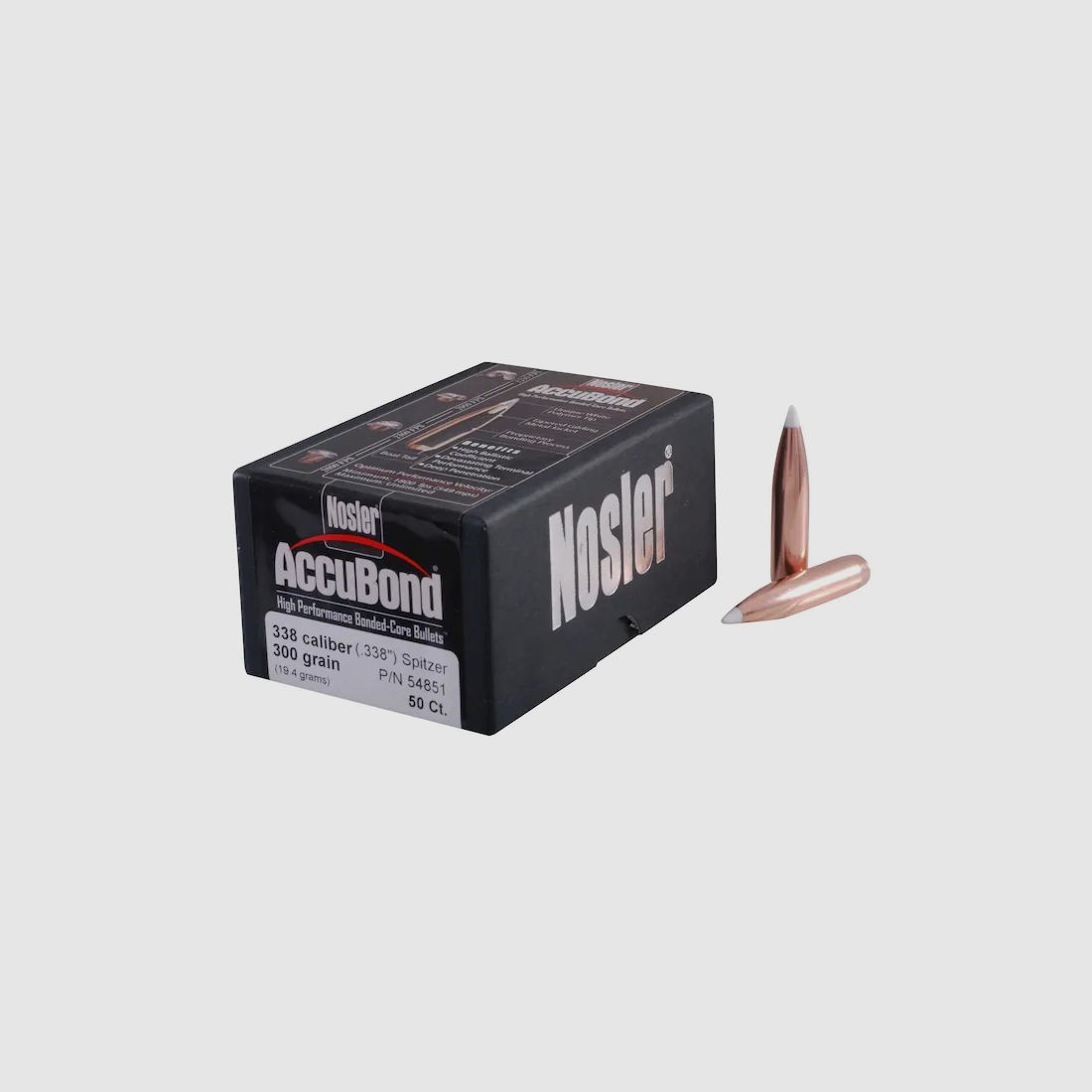 Nosler Kogel Accubond .338/.338 300GR SPBT 50 stuks