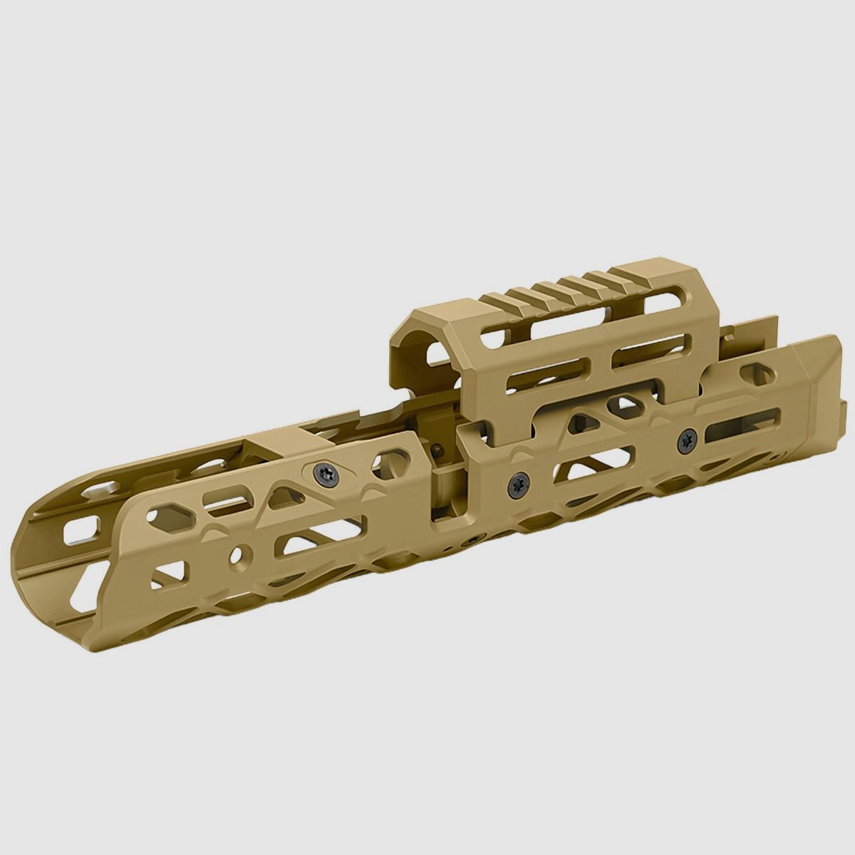Kruk - Łoże Aluminiowe M-Lok - średnie, krótka nakładka rury gazowej - AK-74 / AKM / AKS-74 - Coyote - CRC 1U020A-MIL, zdjęcie 6 z 10
