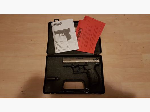 WALTHER P22 blank firing 9 mm P.A.K. nickel-plated