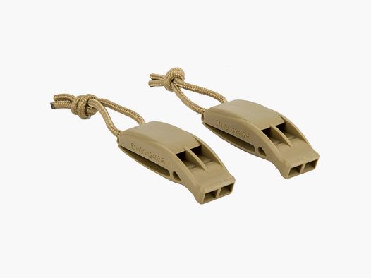 Mil-Tec Mil-Tec Signalpfeife Tactical Molle 2er Pack coyote