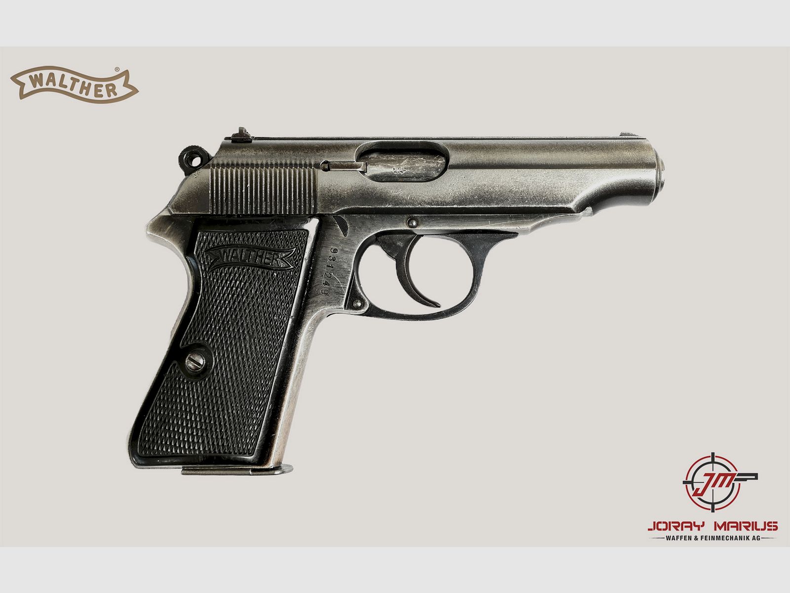 Walther PP ZM Pistole 9mm Kurz – Alugriffstück, 90° Sicherung, Bild 1 von 2