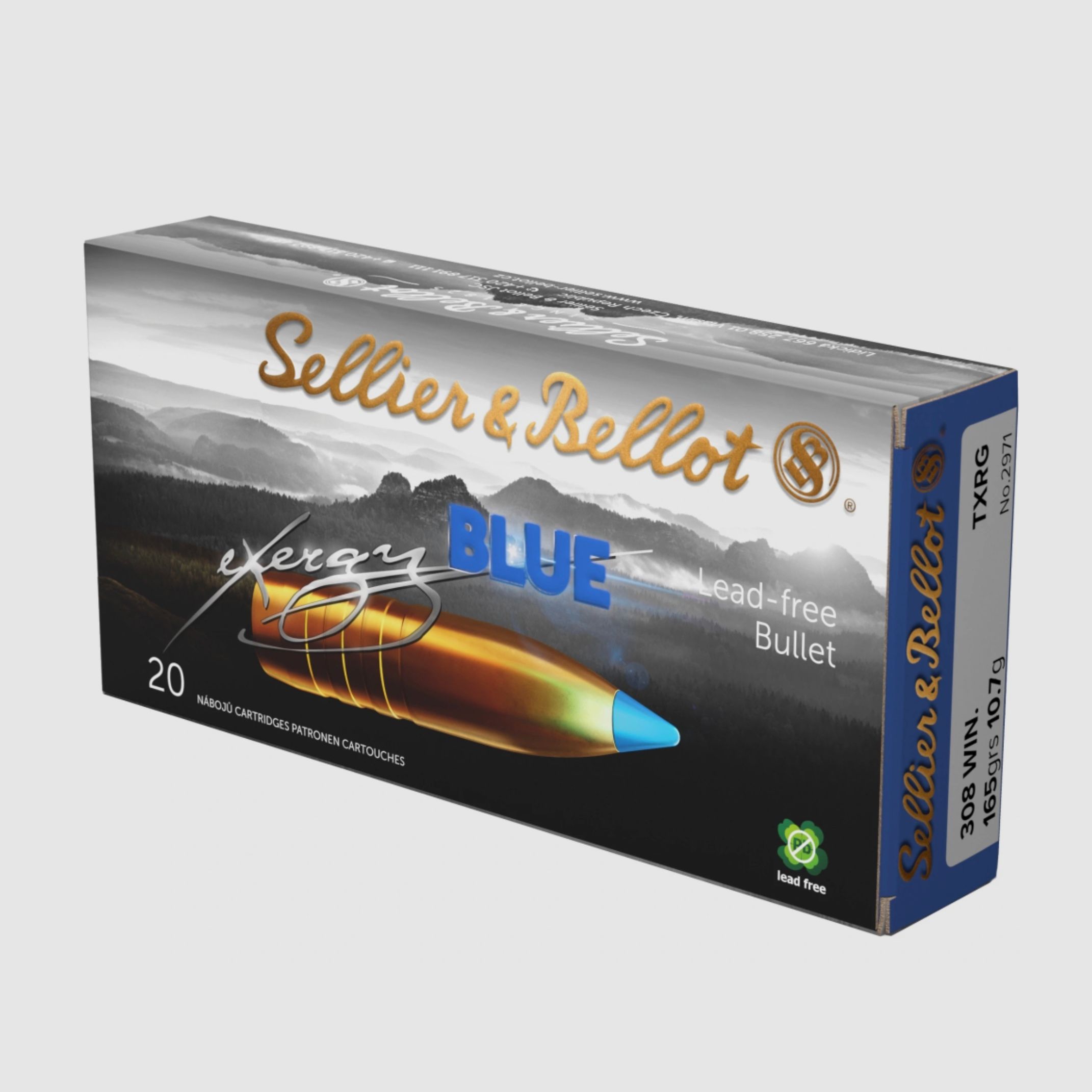 Sellier & Bellot 192310 .308 Win. TXRG z ostrzem eXergy niebieski 10,7g 165grs.