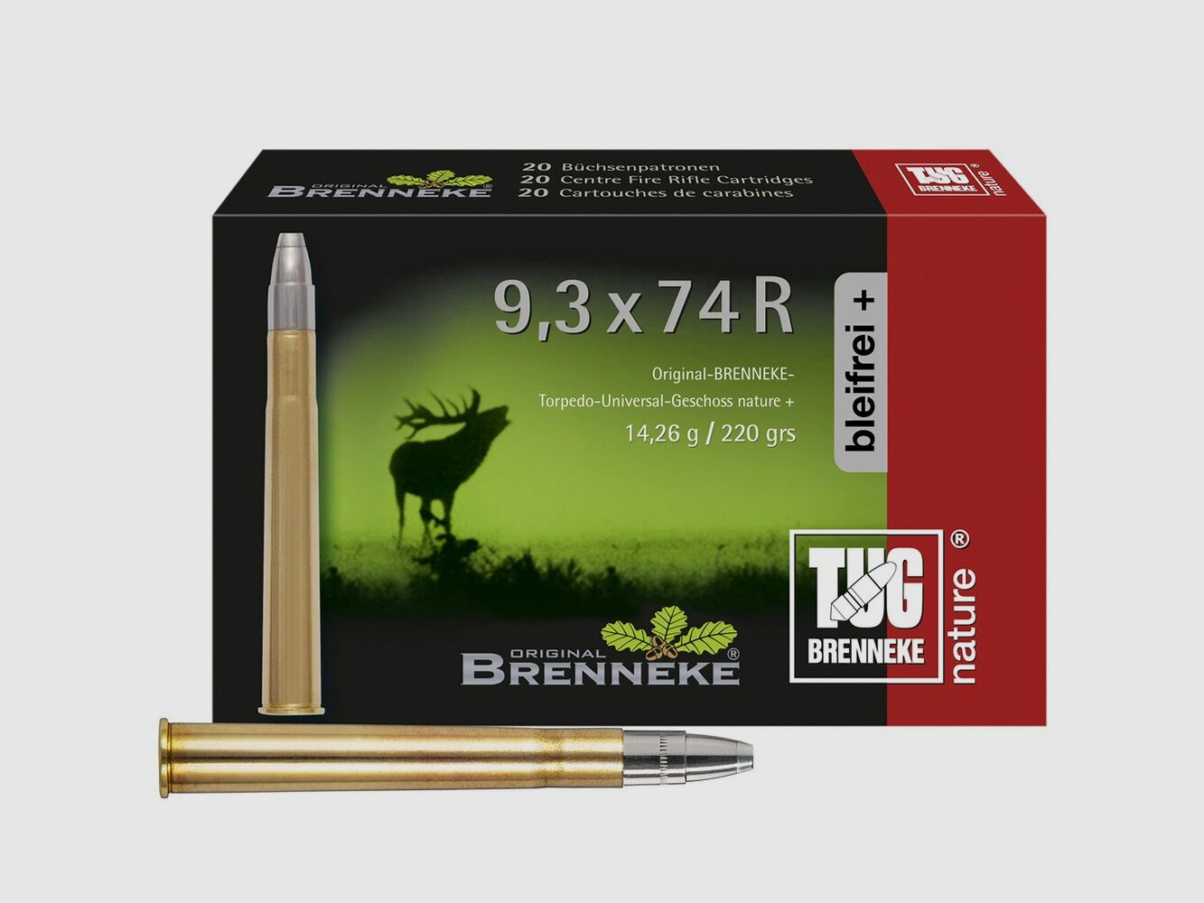 Brenneke 9.3×74 R TUG nature+ 14.3g/220grs., imagen 1 de 3