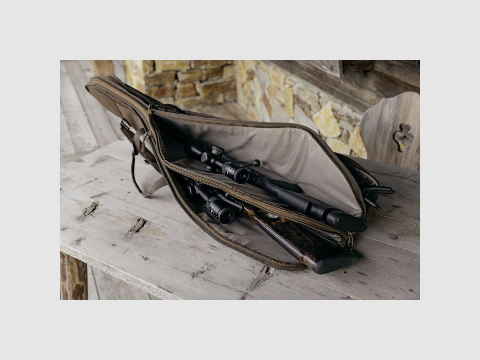 BLASER Doppelfutteral Essential Teak 128cm