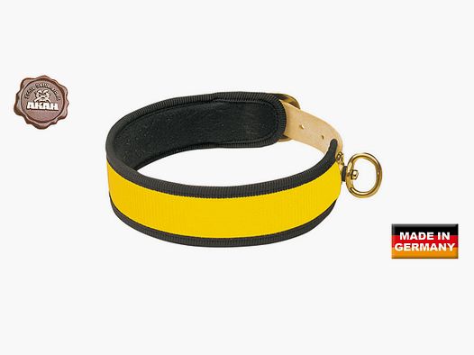 AKAH Schweißhalsung Spezial neongelb aus Fahlleder