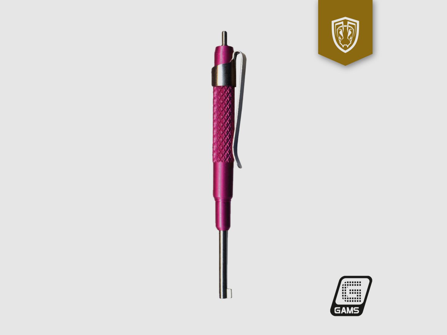Roze handboeien sleutel met clip, afbeelding 1 van 2