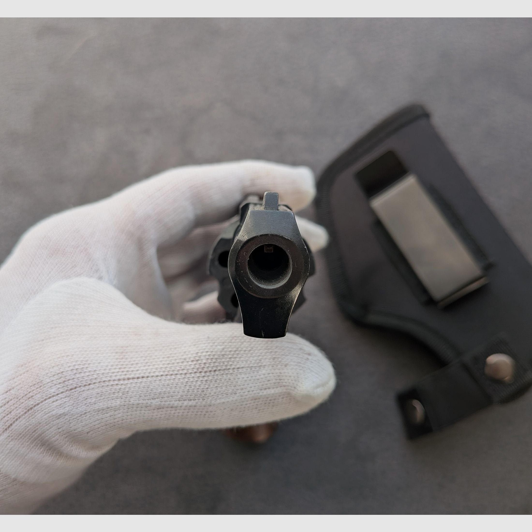 ME 38 Compact - Revolver - alte PTB 542 - 9mm Knall - Holzgriff - SSW