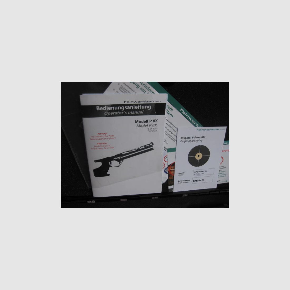 Feinwerkbau PX8 avec garantie et accessoires de support