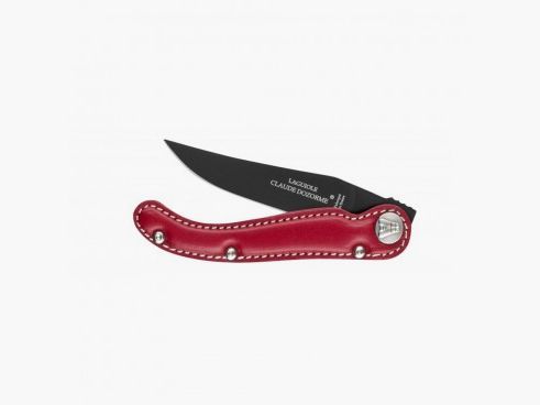 LAGUIOLE BAROUDEUR MESSER SCHWARZE KLINGE ROTER LEDERGRIFF