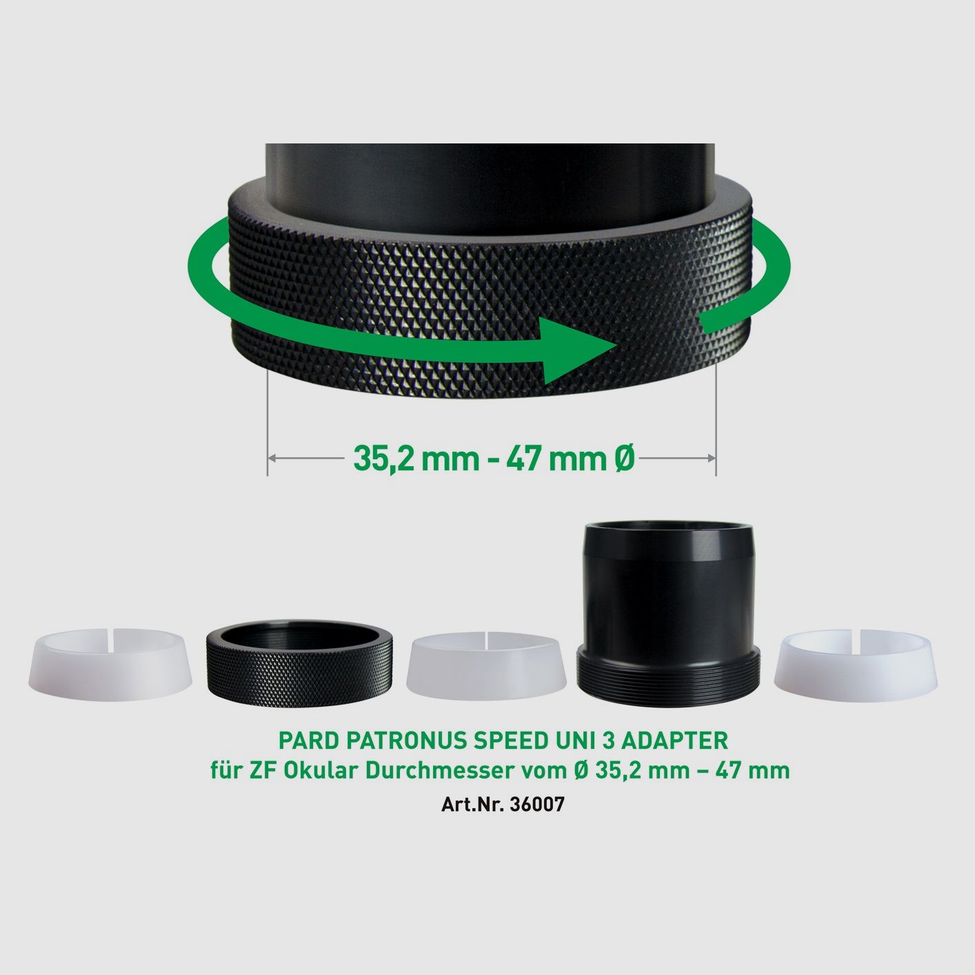 Universal Klemmadapter Uni Speed 3 Adapter PARD - Patronus 35,2-47mm