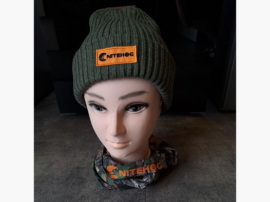 Nitehog Beanie olive - bonnet d’hiver à double tricot