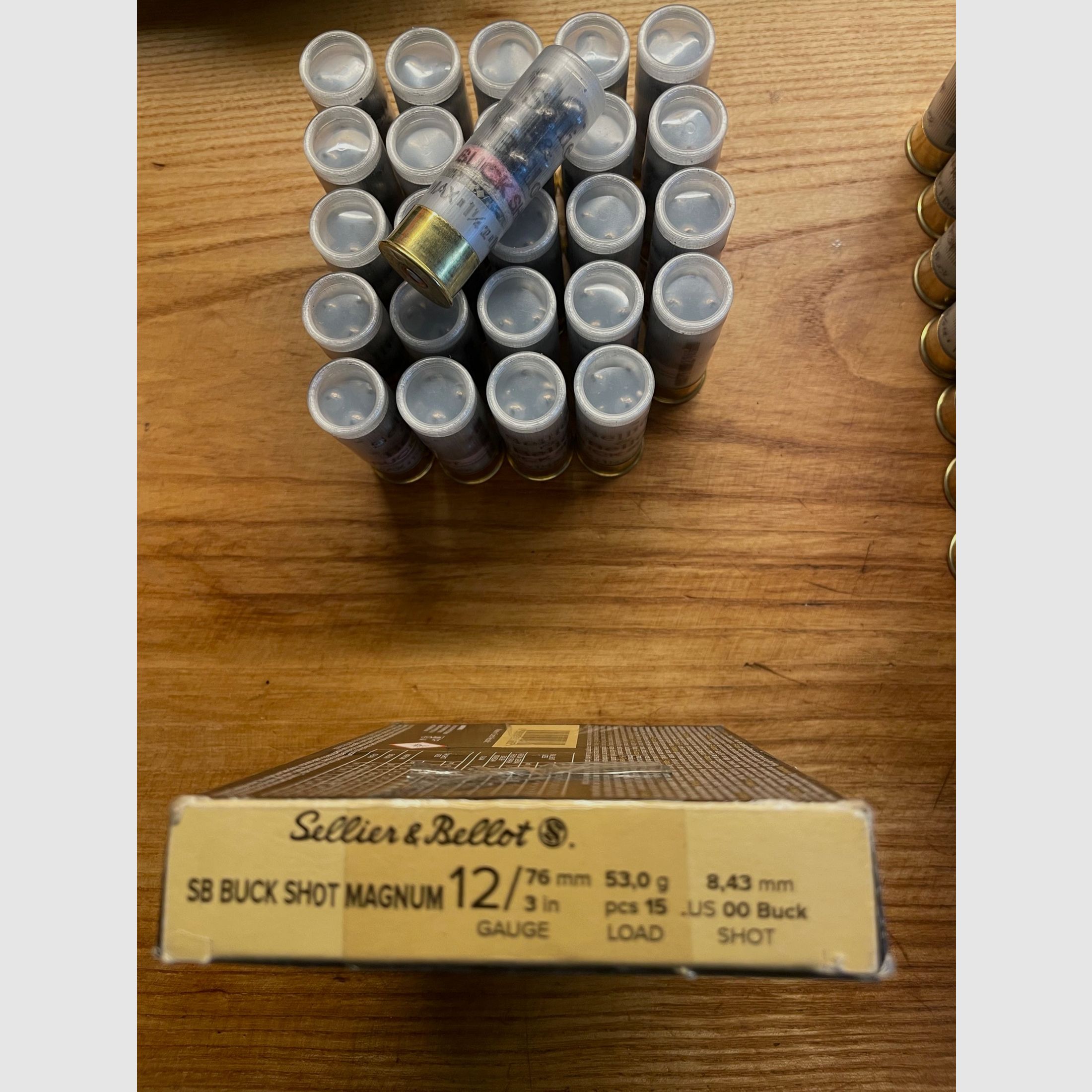 Lotto 12/70 /76 cartucce a pallettoni Buckshot 110 pezzi, immagine 2 di 3