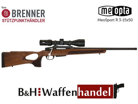 Brenner Komplettpaket:	 Brenner BR20 Lochschaft mit Meopta MeoSport 3-15x50 (Parallaxe Verstellung)