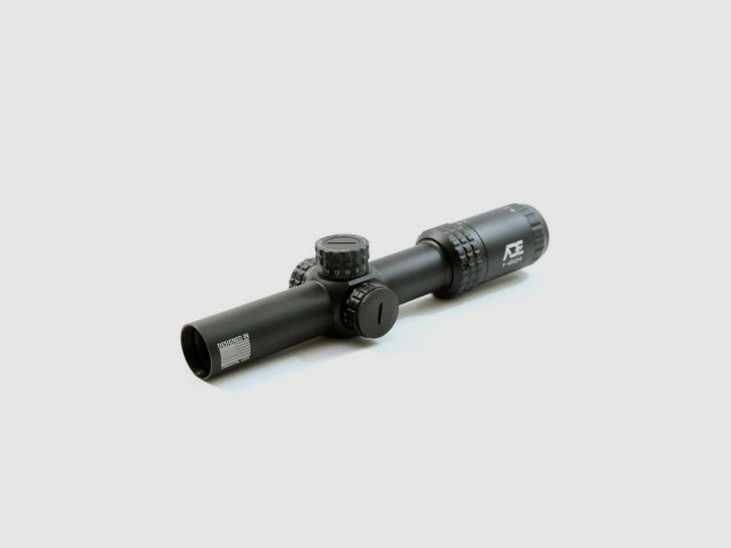 ADE 1-6x24 SFP Luneta z Podświetlaną Siatką Mil Dash i Pierścieniami Montażowymi 30 mm, zdjęcie 1 z 12