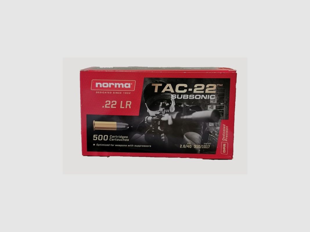 NORMA TAC 22LR SUBSONIC - 40GR